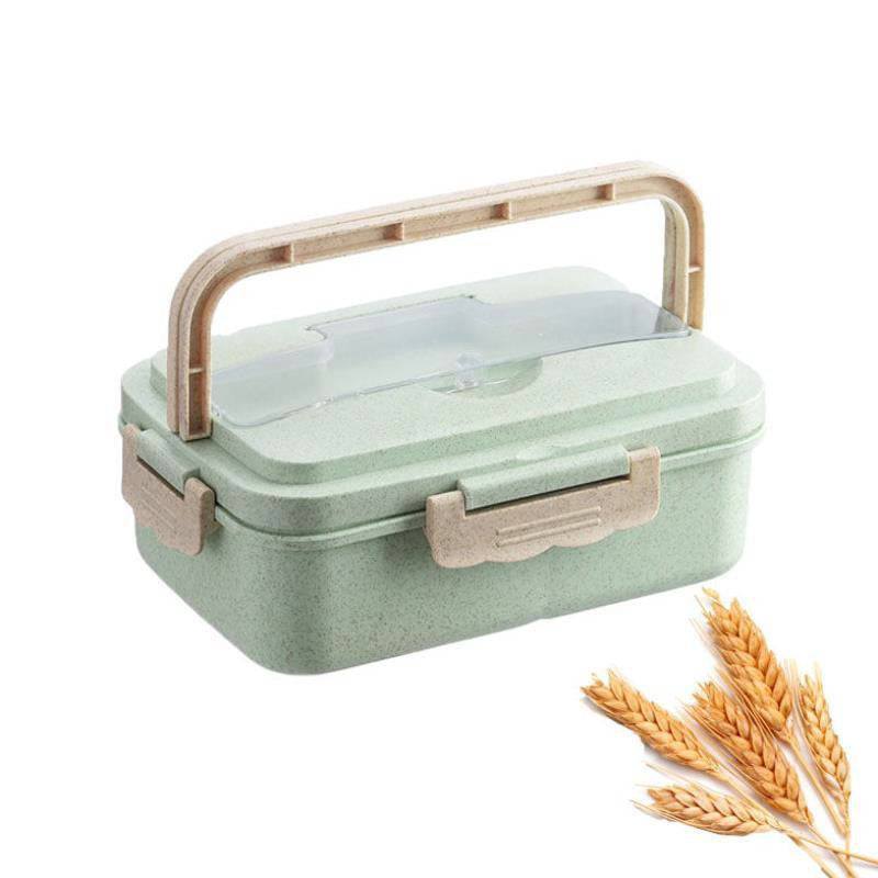 Student Lunch Box Three Grid Plastic Lunch Box