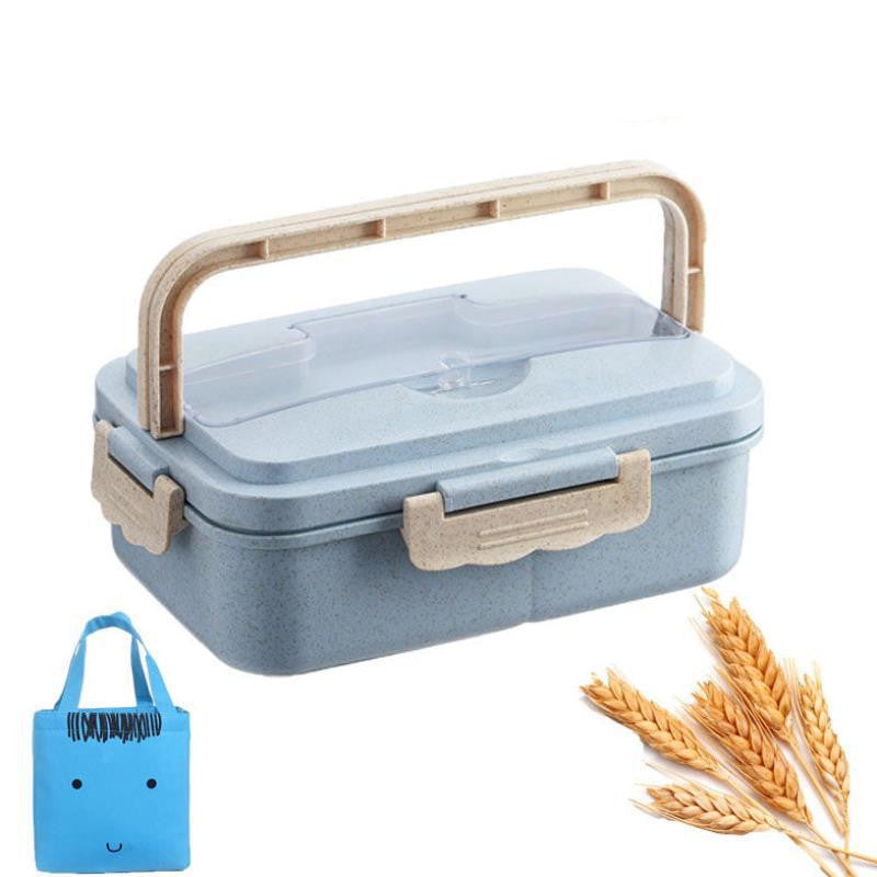Student Lunch Box Three Grid Plastic Lunch Box